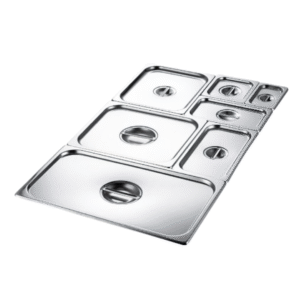 S.STEEL GN COVERS (PACK OF 6), RANGE : 1/1, 1/2, 1/3, 1/4, 1/6, 1/9, 2/1 & 2/3