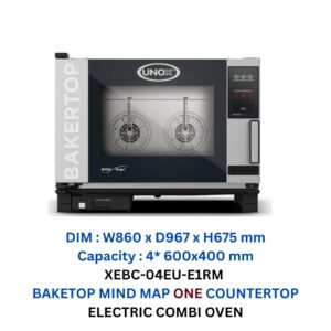 UNOX BAKERTOP MIND.MAPS ONE COUNTERTOP 4*600x400 ELECTRIC COMBI OVEN ~ XEBC-04EU-E1RM