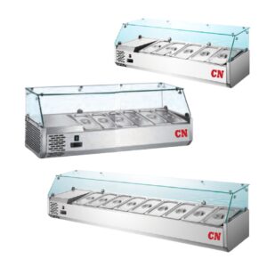 CN TABLE TOP GN SALAD BAR WITH GLASS,  1/3 GN