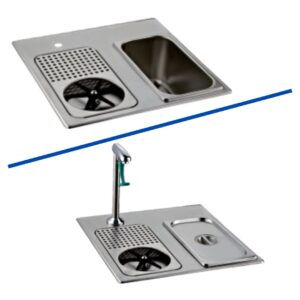 GLASS RINSER WITH OPTION TO ADD ON FAUCET ~ 98552 Series