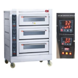 CN STD SERIES 3 DECK ELECTRIC DECK OVEN, OPTIONS OF 3 DECK, 6 TRAYS & 9 TRAYS