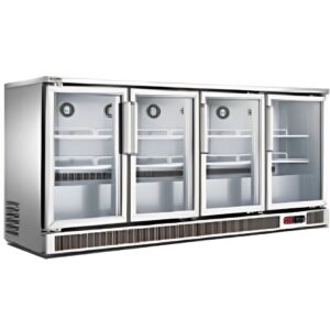 CN BACK BAR 4 HINGED DOOR, STAINLESS STEEL ~ CN-SD520L.SS