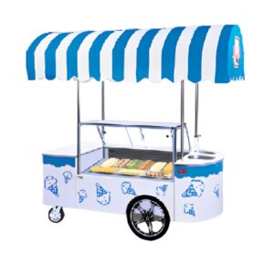ICE CREAM CART, FLAT GLASS, W2405*D1205*H2435 mm ~ CART-EMFG.8