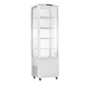FOUR SIDES GLASS DISPLAY CHILLER 238L, WHITE ~ 4SGDC.238L