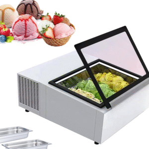 CN TABLE TOP ICE CREAM SHOWCASE, 3*1/3 GN PAN ~ CN-TICS-W/H.3P